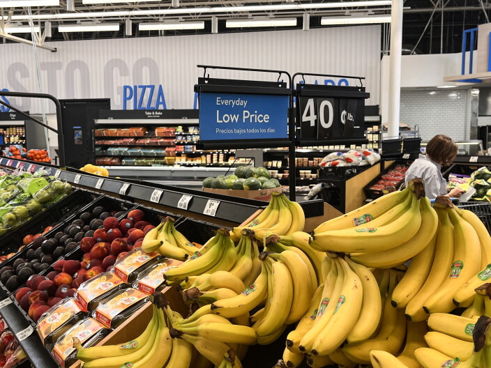 Fruit and vegetables are seen at a Walmart supermarket in Houston on May 15.